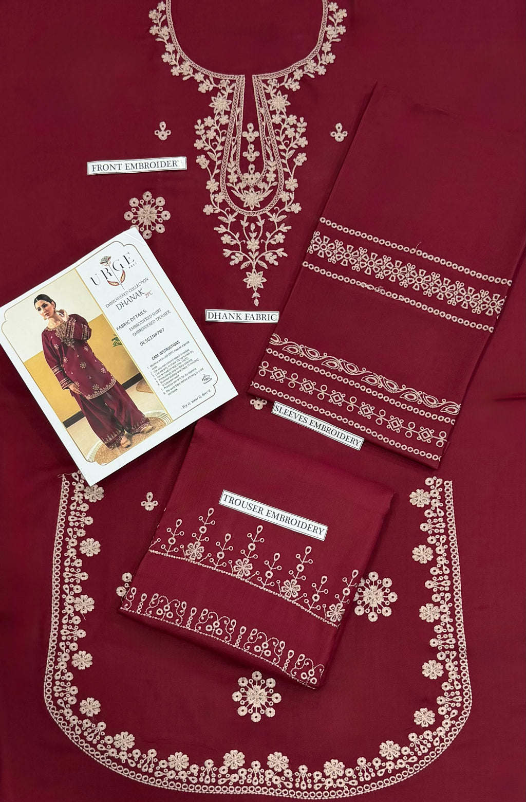 URGE 2PC DHANAK EMBROIDERY SC 03