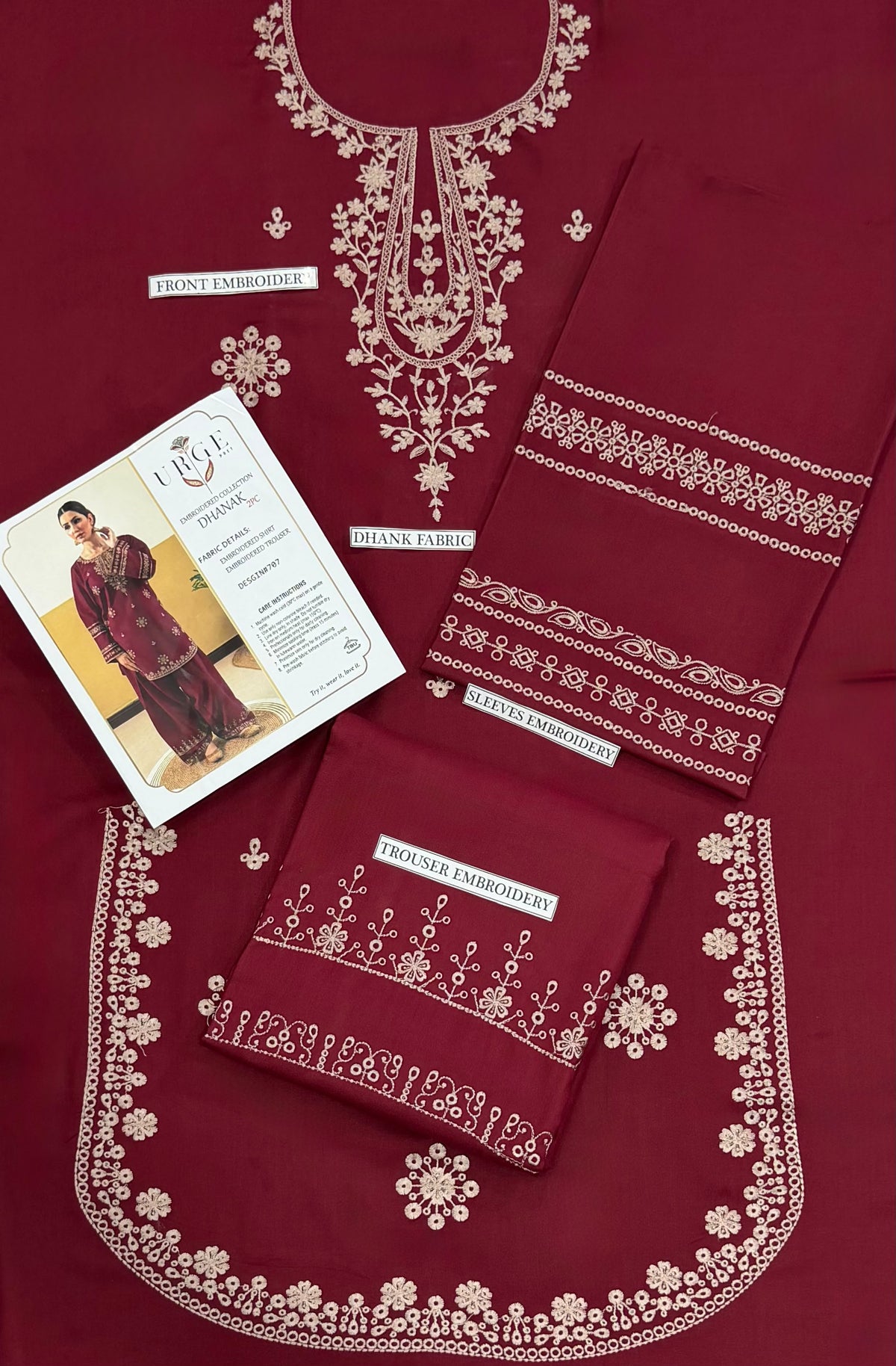 URGE 2PC DHANAK EMBROIDERY SC 03