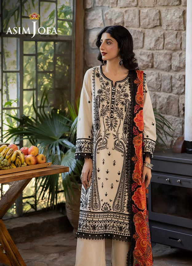 ASIMJOFA 3PC DHANAK EMBROIDERY SC 38