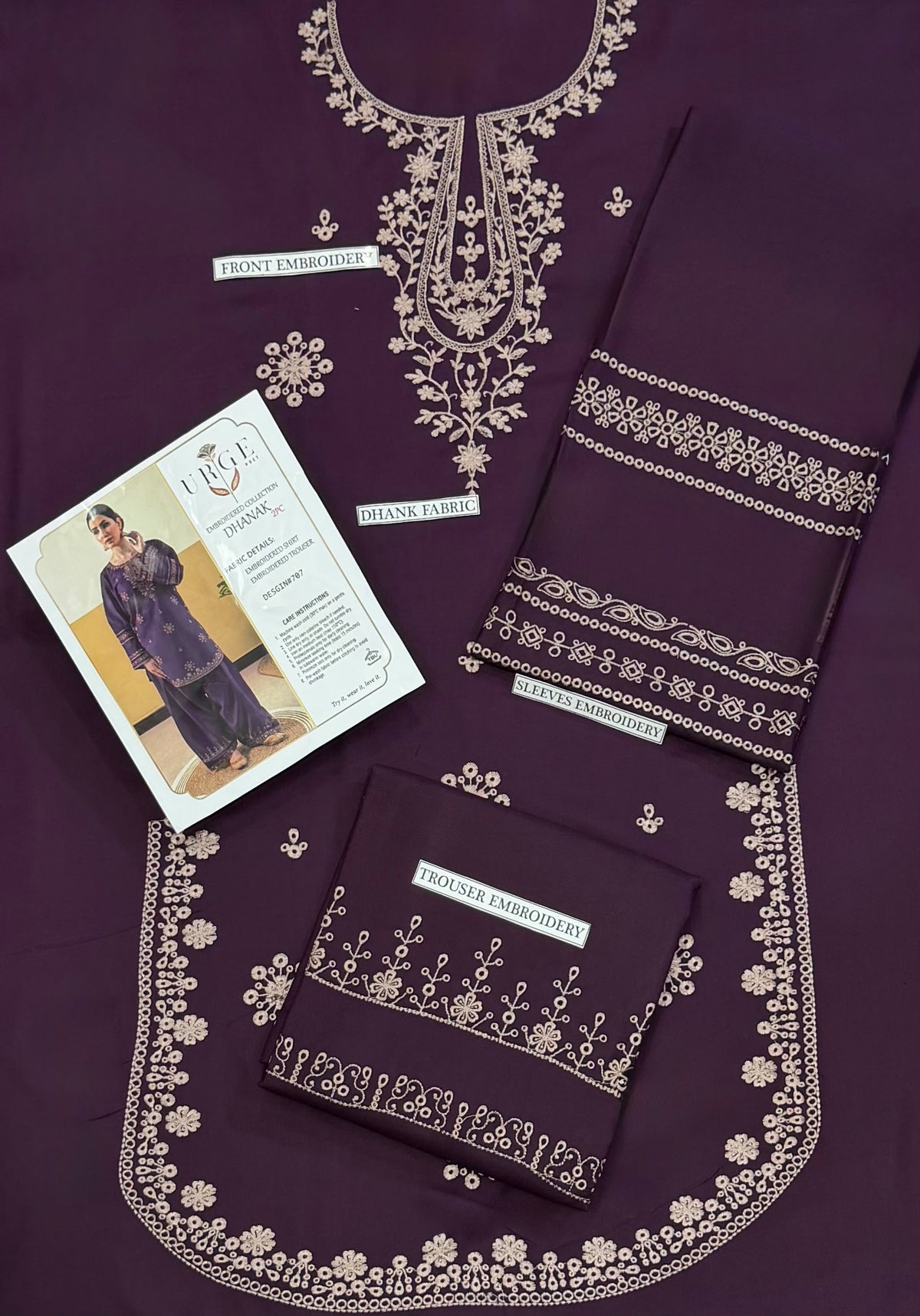 URGE 2PC DHANAK EMBROIDERY SC 04