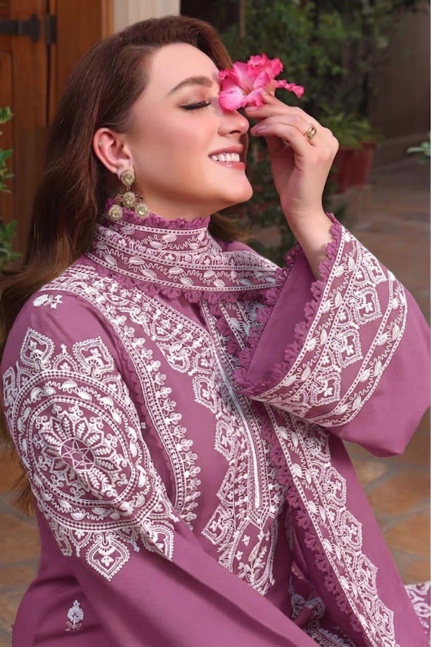 ANEELAS 3PC DHANAK EMBROIDERY SC 23