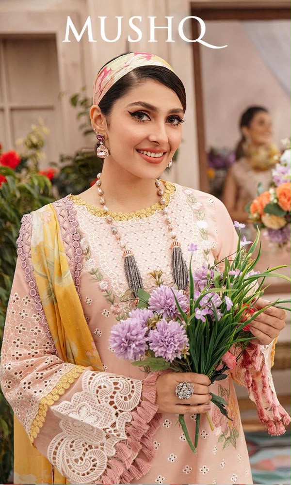 MUSHQ 3PC DHANAK EMBROIDERY SC36