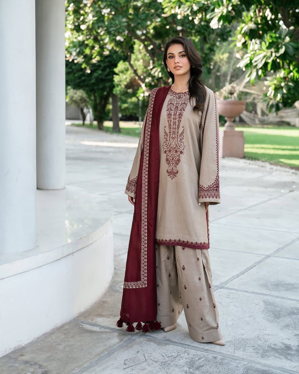 BAREEZE 3PC DHANAK EMBROIDERY SC 10