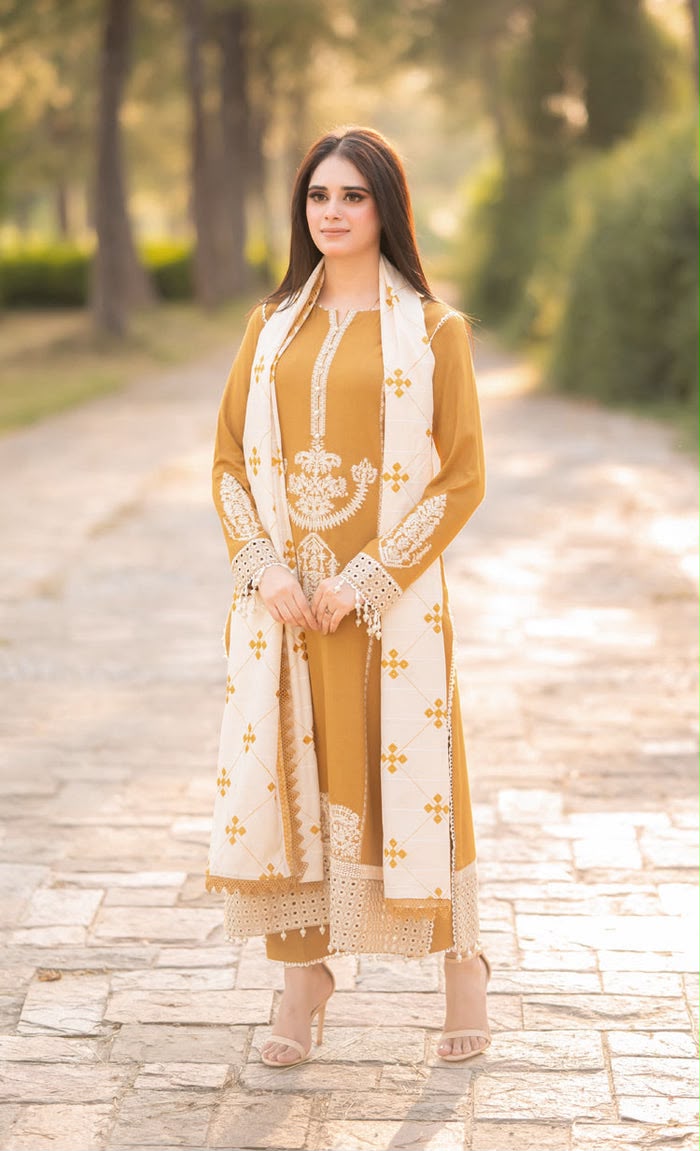 JAZMIN 3PC DHANAK EMBROIDERY SC 17