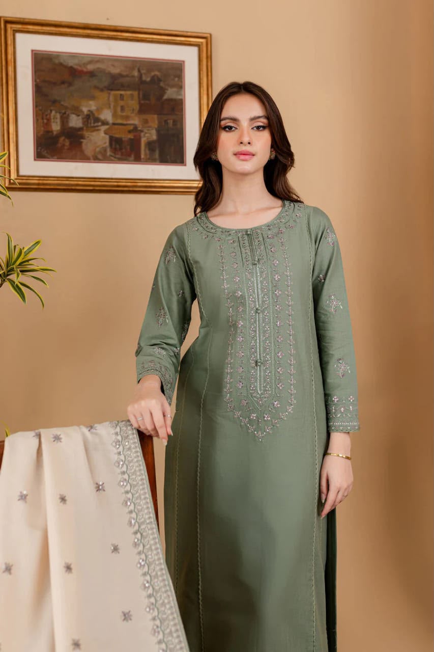 BATIK 3PC DHANAK EMBROIDERY SC 11
