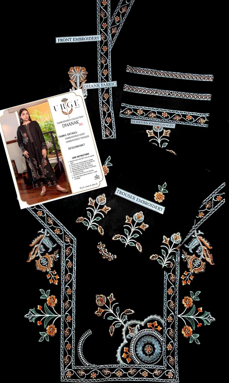 URGE 2PC DHANAK EMBROIDERY SC 17