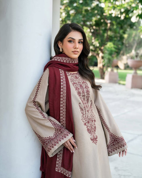 BAREEZE 3PC DHANAK EMBROIDERY SC 10