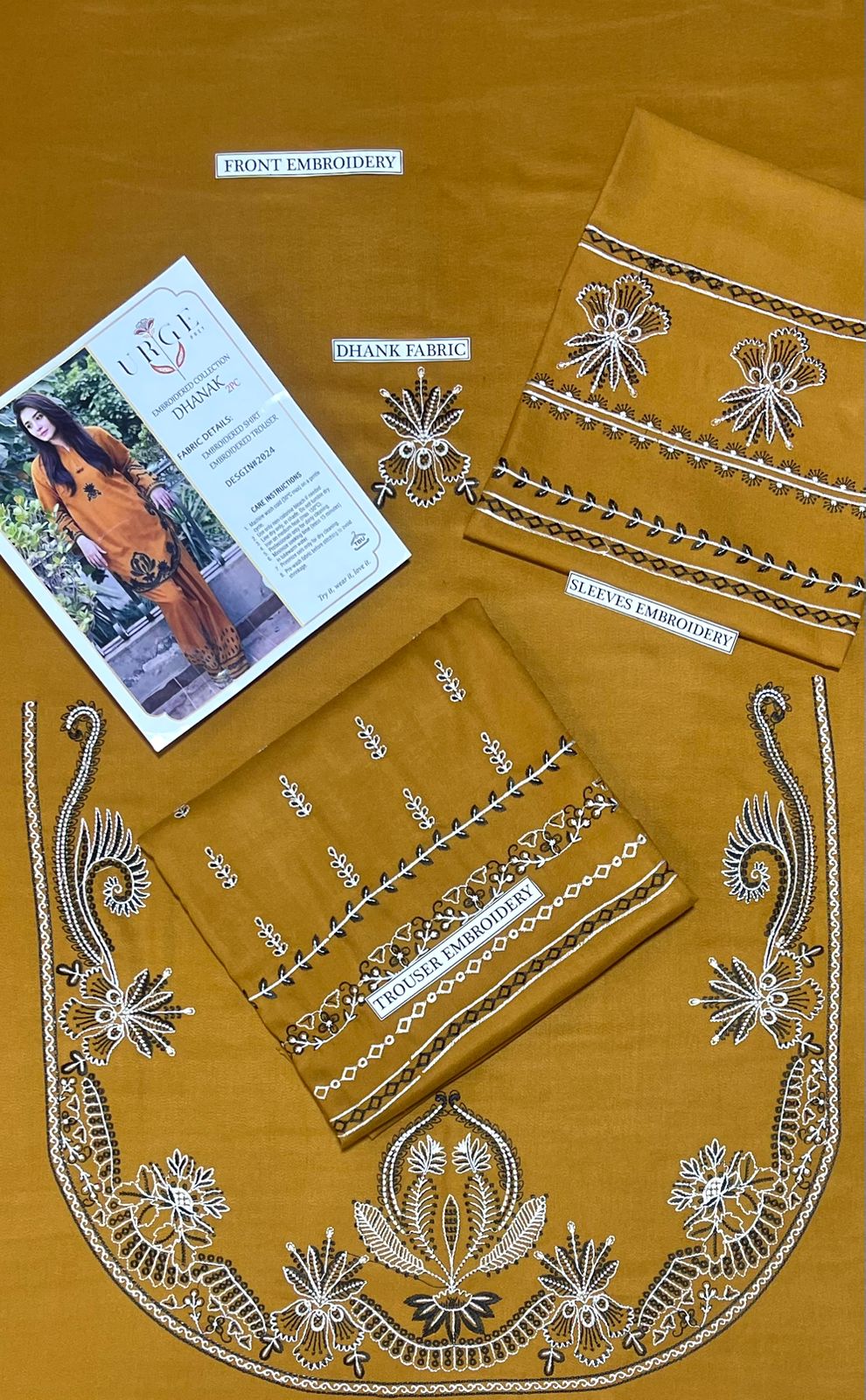 URGE 2PC DHANAK EMBROIDERY SC 11
