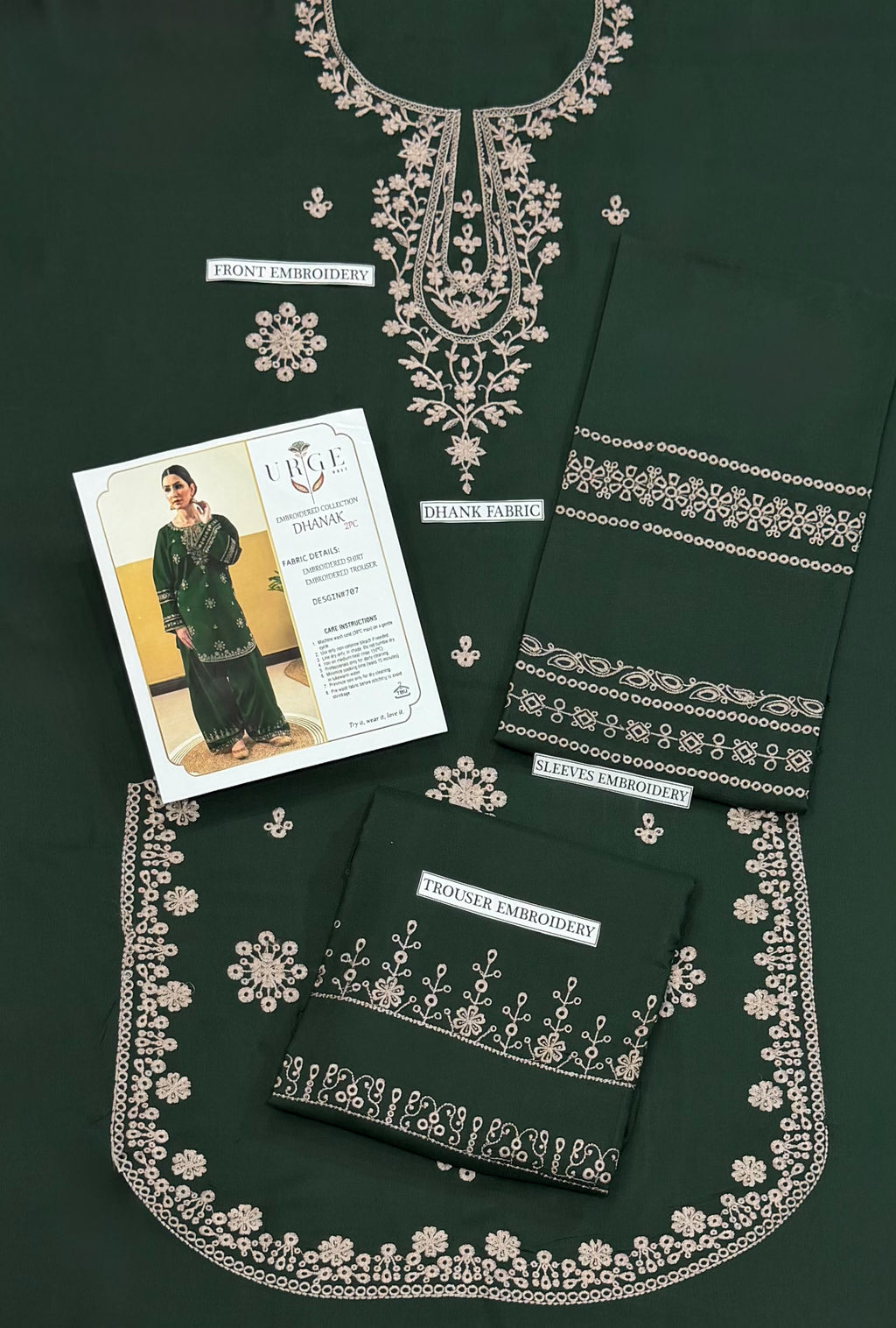 URGE 2PC DHANAK EMBROIDERY SC 01