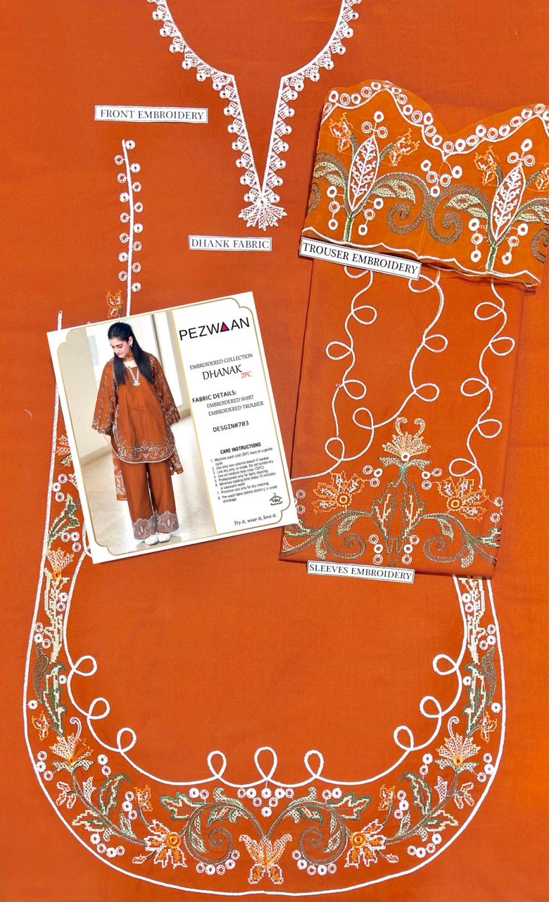 PEZWAAN 2PC DHANAK EMBROIDERY SC 21