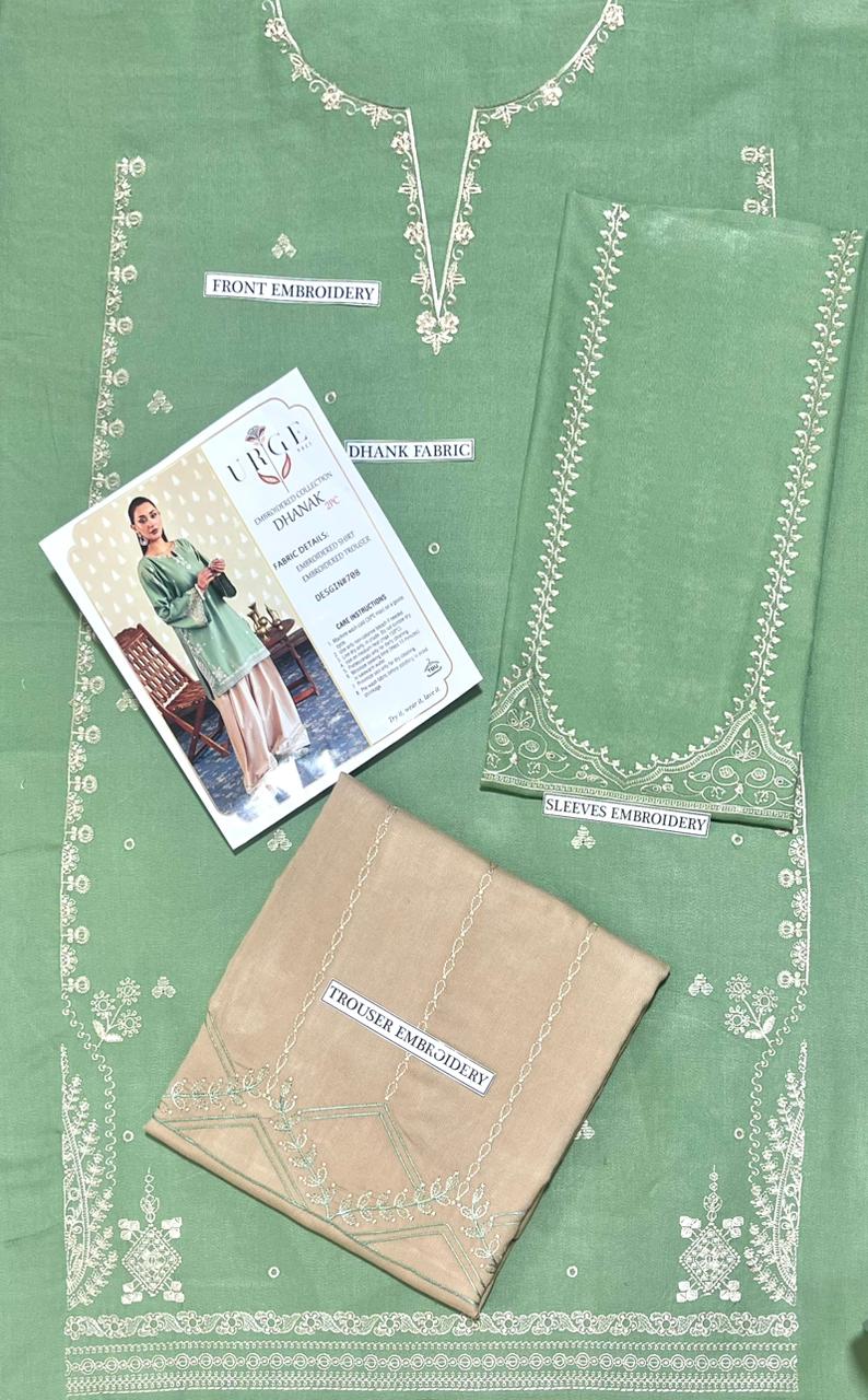 URGE 2PC DHANAK EMBROIDERY SC 12