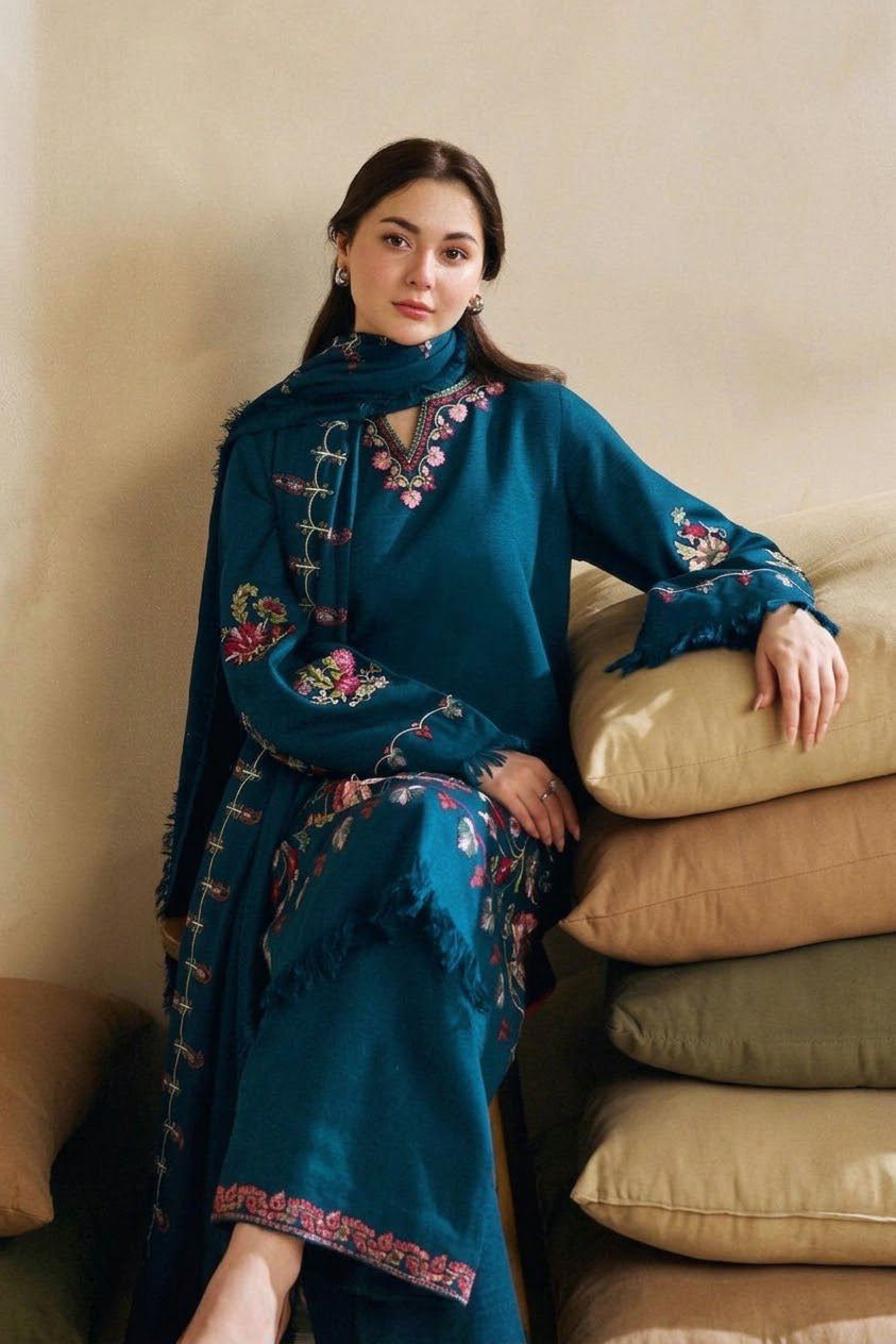 COCO BY ZARA SHAH JAHAN 3PC DHANAK EMBROIDERY SC 08