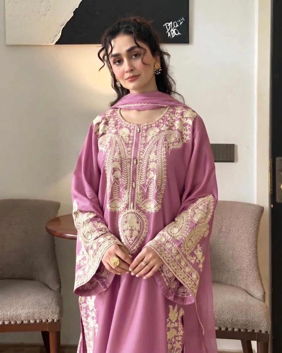 URGE 3PC DHANAK EMBROIDERY SC 15