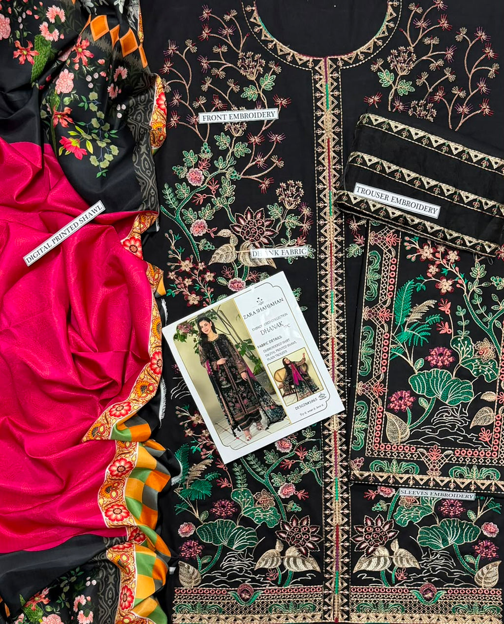 MARYUM N MARIA 3PC DHANAK PREMIUM EMBROIDERY SC 30