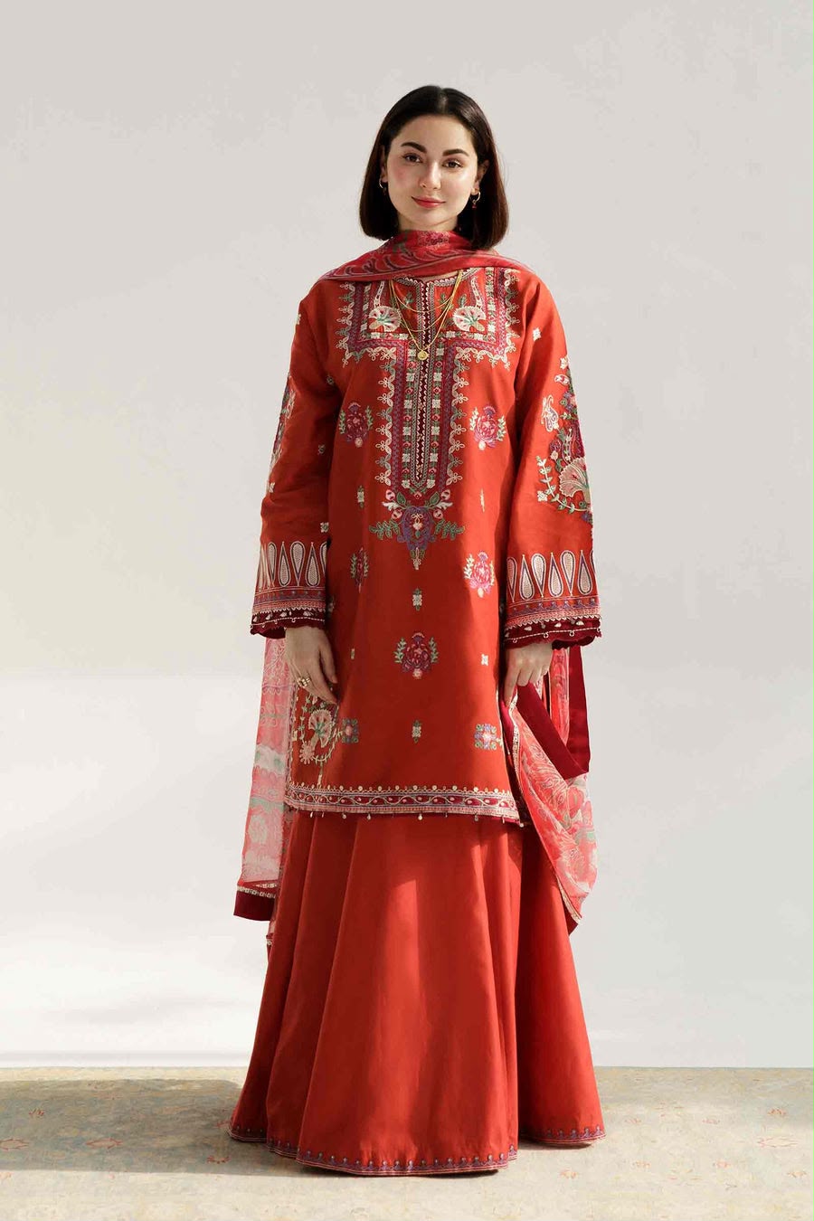 ZARA SHAHJAHAN 3PC DHANAK EMBROIDERY SC 37