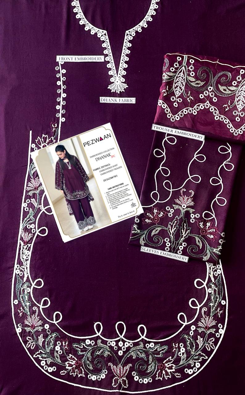 PEZWAAN 2PC DHANAK EMBROIDERY SC 22