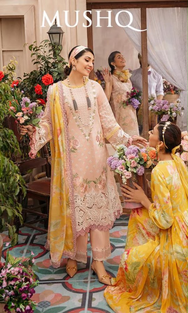 MUSHQ 3PC DHANAK EMBROIDERY SC36