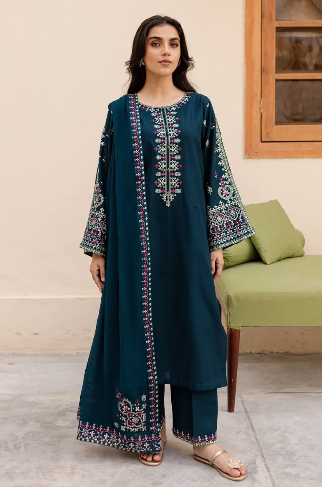 AISLING 3PC DHANAK EMBROIDERY SC 18