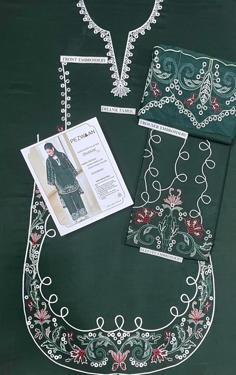 PEZWAAN 2PC DHANAK EMBROIDERY SC 19
