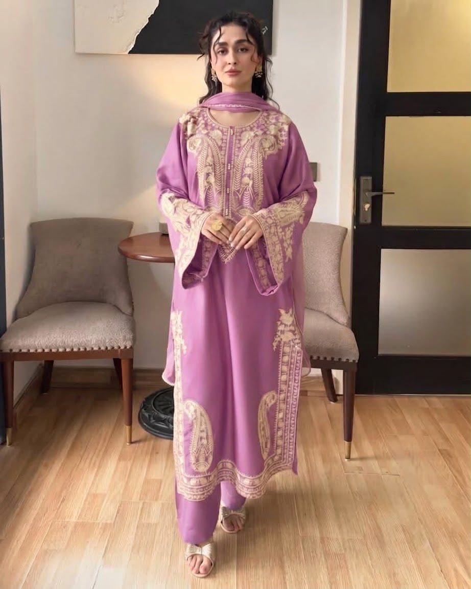 URGE 3PC DHANAK EMBROIDERY SC 15