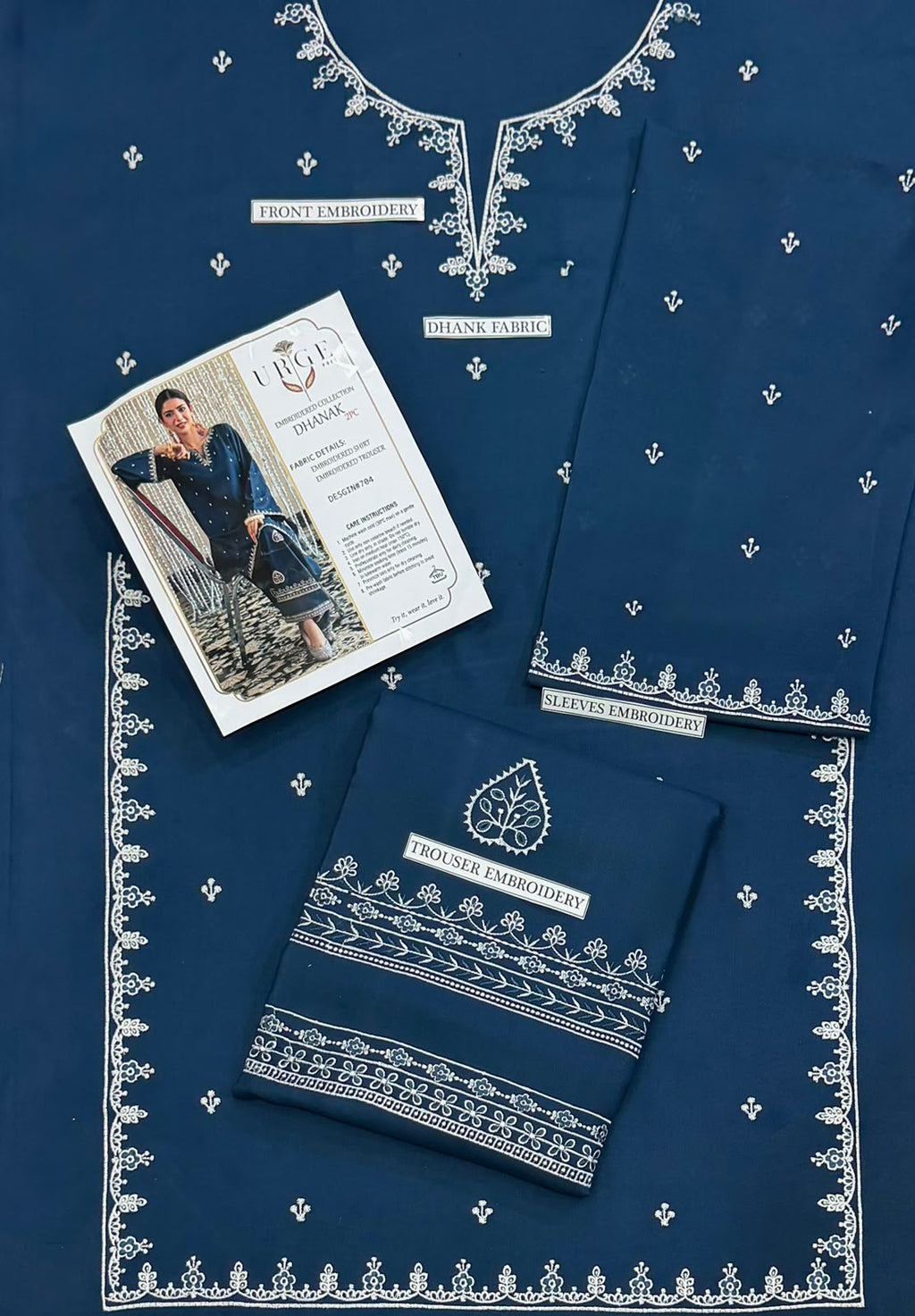 URGE 2PC DHANAK EMBROIDERY SC 08
