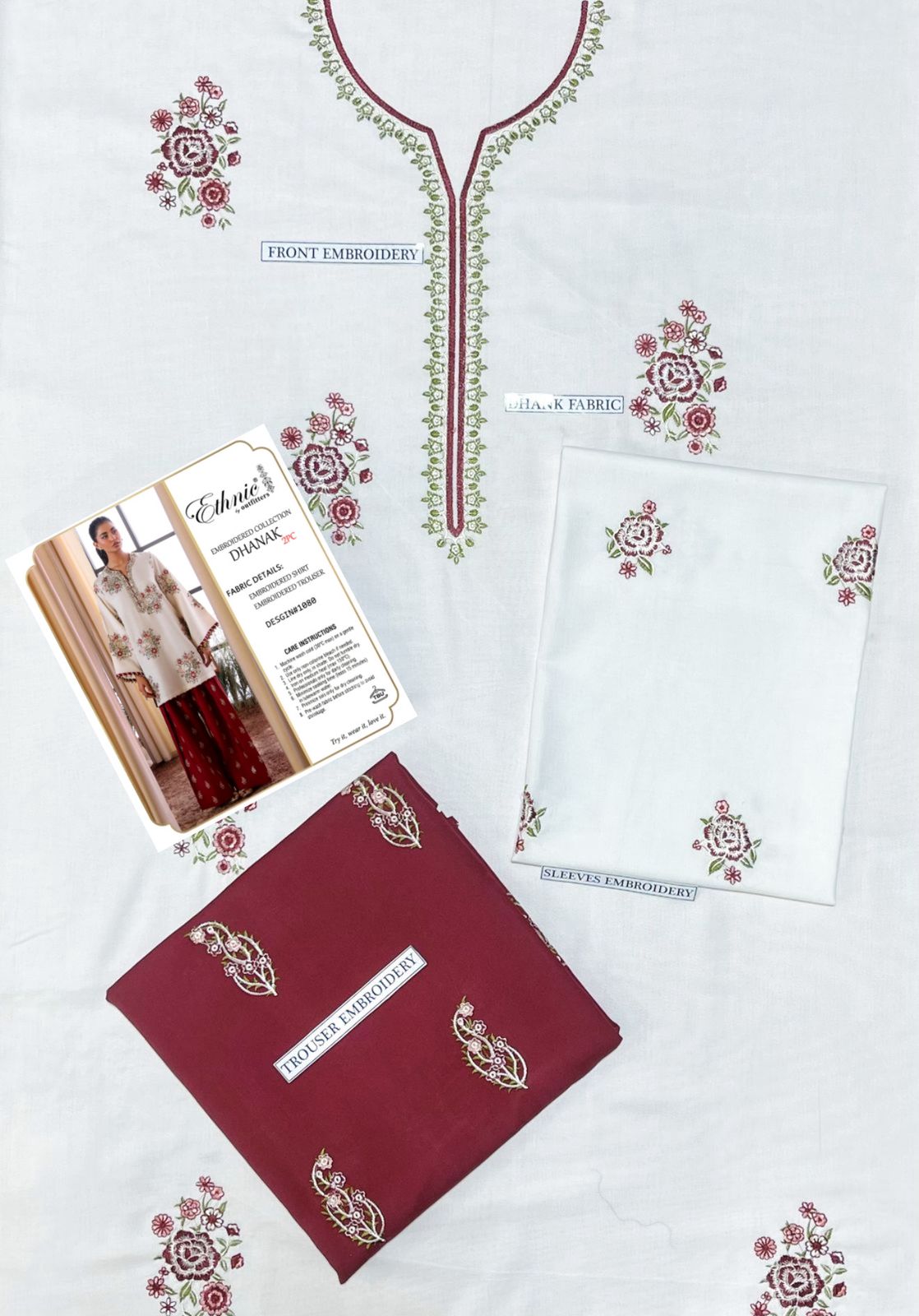 ETHNIC 2PC DHANAK EMBROIDERY SC 18
