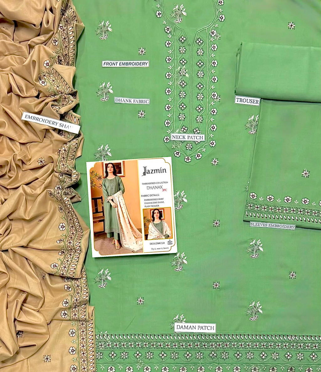 BATIK 3PC DHANAK EMBROIDERY SC 11