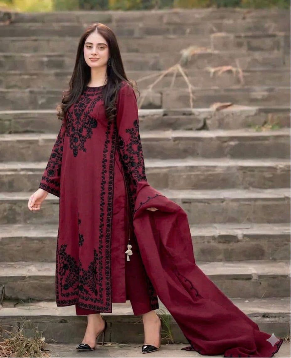 ASIM JOFA 3PC DHANAK EMBROIDERY SC 06